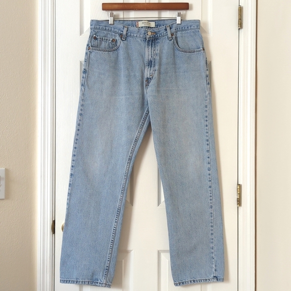 Levi's Y2K Vintage 505 Medium Wash Regular Fit Straight Leg Jeans 36 x 32 - Picture 1 of 16